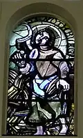 Kirchenfenster gestaltet von Martin Häusle in der Pfarrkirche Liesing, Wien