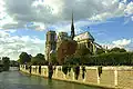 Ansicht mit der Kathedrale Notre-Dame de Paris
