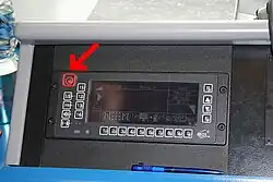 Notruftaste eines Cab Radio