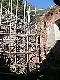 Das Schloss während der Renovierung im Jahr 2007