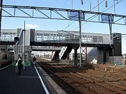 Gleise und Überführung