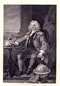 Captain Thomas Coram von William Hogarth, Stahlstich um&nbsp;1860 nach dem Originalgemälde von 1740