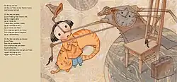 Illustration von Gro Dahles und Svein Nyhus' Tikk takk, sier Tiden (2005).
