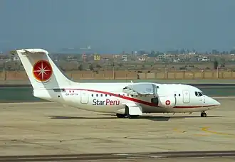 Die BAe 146-100 OB-1877-P fliegt seit April 2008 für Star Perú
