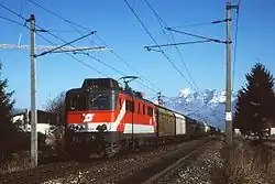 Güterzug mit 1110&nbsp;524-4 bei Zell&nbsp;am&nbsp;See