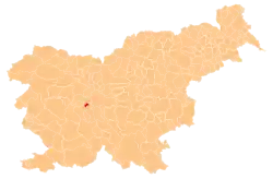 Karte von Slowenien, Position von Občina Log-Dragomer hervorgehoben
