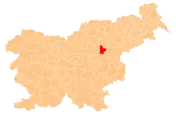 Karte von Slowenien, Position von Celje hervorgehoben