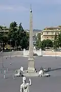 Löwenbrunnen mit Obelisk, 1589/1828