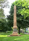 Obelisk zur Eröffnung der Bahnstrecke Leipzig–Dresden im Schillerpark in Leipzig (1839)