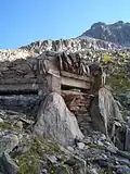 Ehemalige Bunkeranlage über dem Pass an der Fellilücke