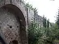 Vermutete Lage der Oberen Burg am bergseitigen Ende der südlichen Stadtmauer von Zwingenberg
