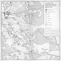 Flächennutzung in Obereinzingen und Untereinzingen 1906. Nordwestlich liegt Dorfmark. Im Süden verläuft die Straße von Oerbke über Nordbostel und Hanglüss nach Bleckmar.[7]