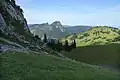 Oberhalb der Bockmattlihütte (1500&nbsp;m&nbsp;ü.&nbsp;M.) während des Aufstieges zum Bockmattlistock (1931&nbsp;m&nbsp;ü.&nbsp;M.).
