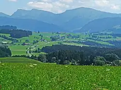 Dt. Alpenstraße B 308 bei Oberreute