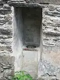 Innenansicht des Aborterkers der Ruine Obertagstein