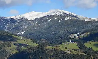 Mit zunehmender Seehöhe steigt der Anteil der im Herbst gelblichen Lärchen am Wöllaner Nock.