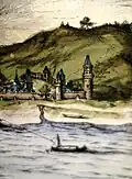 Nordhälfte der Stadt um 1581