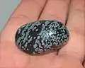 Schneeflockenobsidian geschliffen