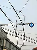 Ausschaltsignal St 3 vor einer Fahrleitungs­kreuzung