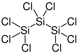 Strukturformel von Octachlortrisilan