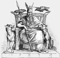 Odin mit Geri und Freki
