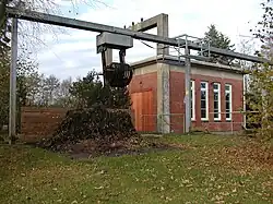 Das Schöpfwerk für die Gösche, die Pumpen werden von Treibgut befreit