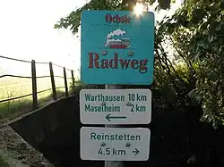 Beschilderung des Öchsle-Radweg