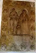 Kirchenstifter Christoffer von Issendorf mit Frau und Kind