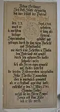 Epitaph von Georg Adam Michel