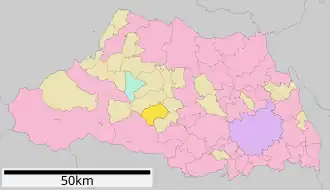 Lage Ogoses in der Präfektur