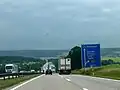 Bis 2014 noch vierstreifiger Abschnitt bei Triptis