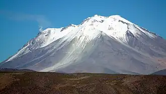 Vulkan Ollagüe von Bolivien aus gesehen