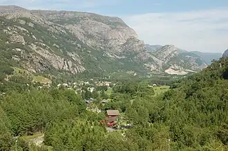 Blick Richtung Osten auf Oltedal