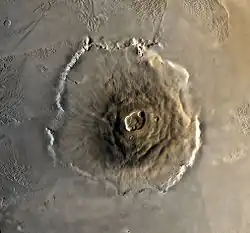 Orbitale Aufnahme des Olympus Mons