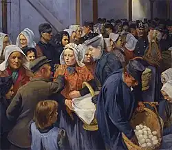 Heinrich Marten Krabbé (1894): Auf dem Markt von Brabant, Privatbesitz.