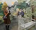 Onegin und Tatjana im Buch Eugen Onegin von Alexander Puschkin (1911)