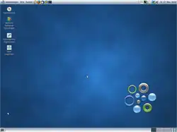 Bildschirmfoto von OpenSolaris 2009.06 in einer VirtualBox