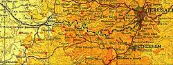 Karte der Dörfer, die während der Operation Ha-Har im Oktober 1948 erobert wurden, Bureij ganz links