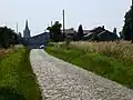 Kopfsteinpflasterstraße bei Orchies