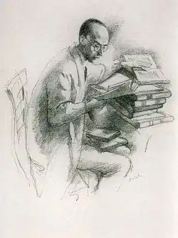 Klabund (*&nbsp;4.&nbsp;November): Lithographie von Emil Orlik
