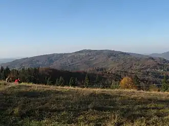 Ansicht von den Trzy Kopce Wiślańskie