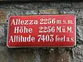 Höhenangabe