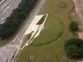 Luftbild des Fürstengrabes