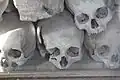Schädel mit Spuren von Gewalteinwirkungen