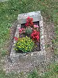 Grab eines 1945 abgestürzten deutschen Jagdfliegers auf Friedhof (2020)