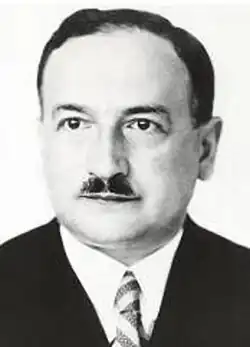 Schwarz-weiß Passfoto zeigt Otto Selz um 1930 mit einem einfachen Schnurrbart. Er trägt ein weißes Hemd, dunkles Sakko und eine gestreifte Krawatte.