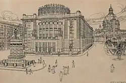 Otto Wagners Entwurf für die Neugestaltung des Platzes (1909)