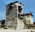 Der Prosphorios-Turm, das Wahrzeichen von Ouranoúpoli