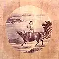 6) Die Heimkehr auf dem Rücken des Ochsen [d.&nbsp;h., das Ego wurde gezähmt]