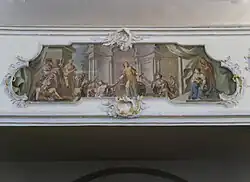 Laurentius teilt den Kirchenschatz unter den Armen auf